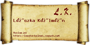 Lászka Kálmán névjegykártya